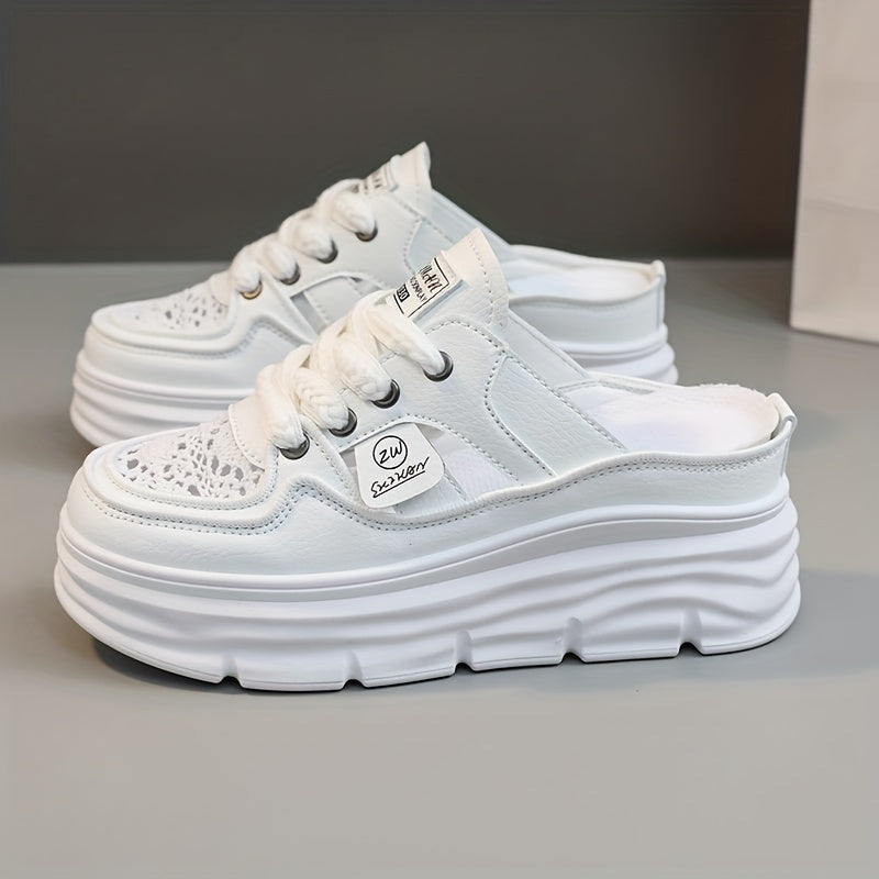 Women's Breathable Platform Mule Sneakers 🌼👟