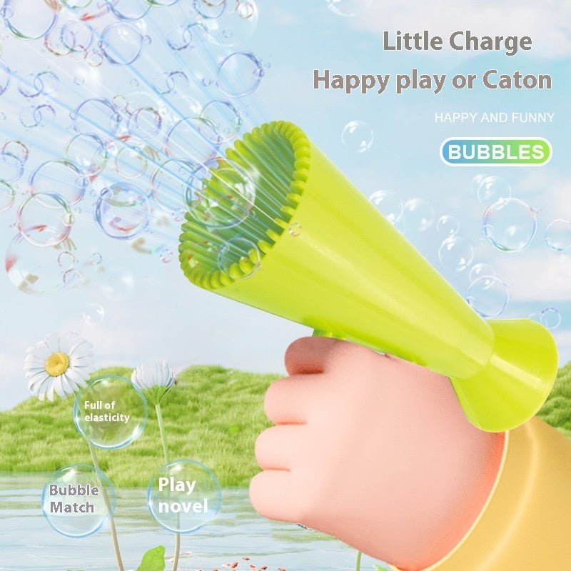 Children's Educational Parent-child Interactive Elastic Blowing Outdoor Bubble Racket