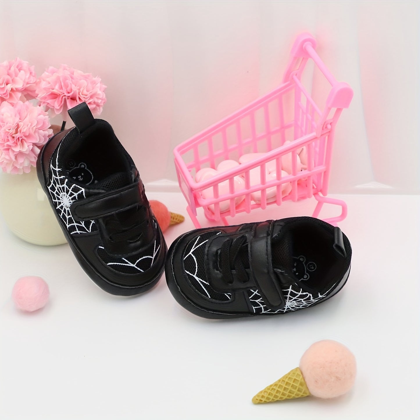 🕷️ Baby Learning Shoes - Spider Web Design