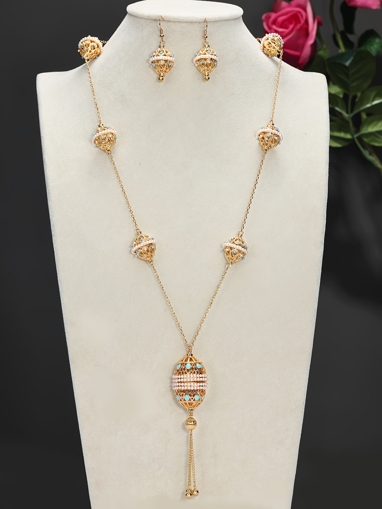 Lantern Elegance Jewelry Set - 18K Gold Plated Delicate Design 🌙✨