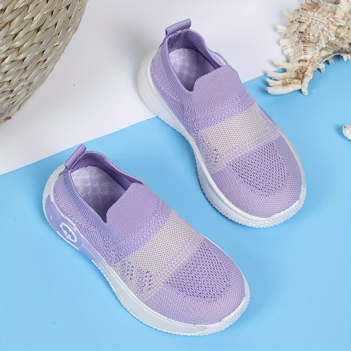 🌀 Kids' Geometric Pattern Slip-On Sneakers