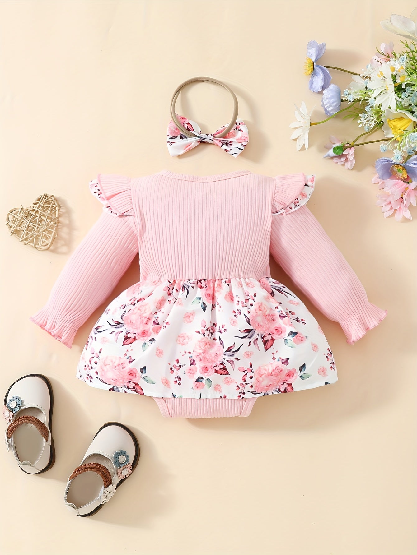 Floral Dreamer Romper Dress 🌸👶