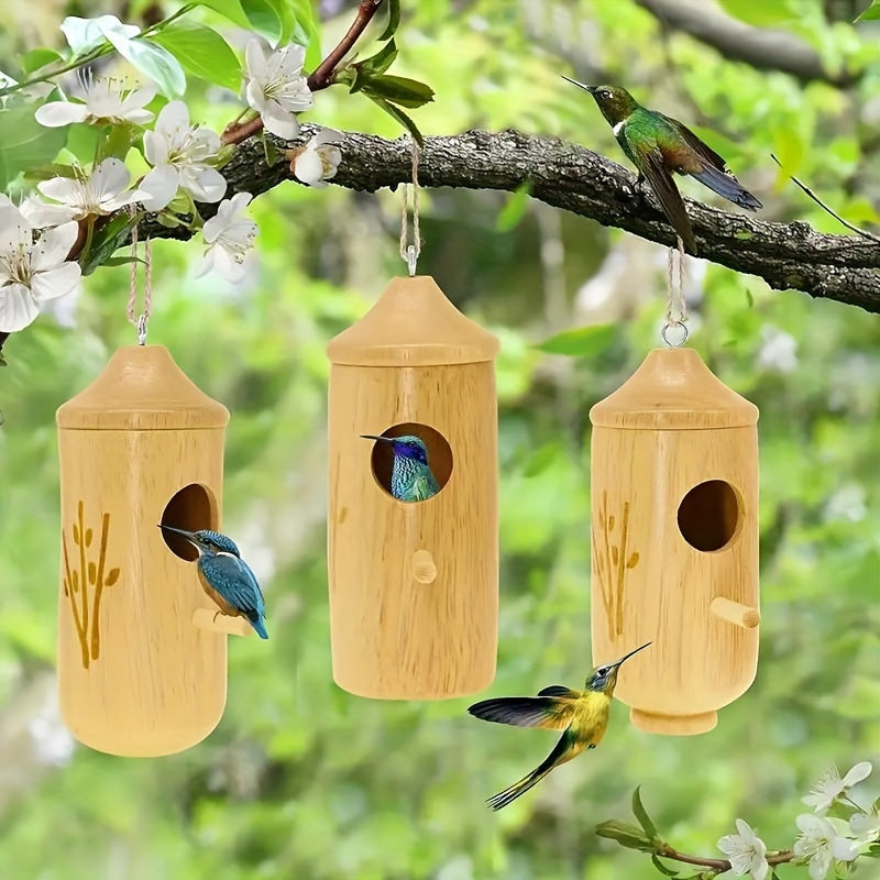 🌿 Whimsy Wood Hummingbird Nesting House 🕊️🌸