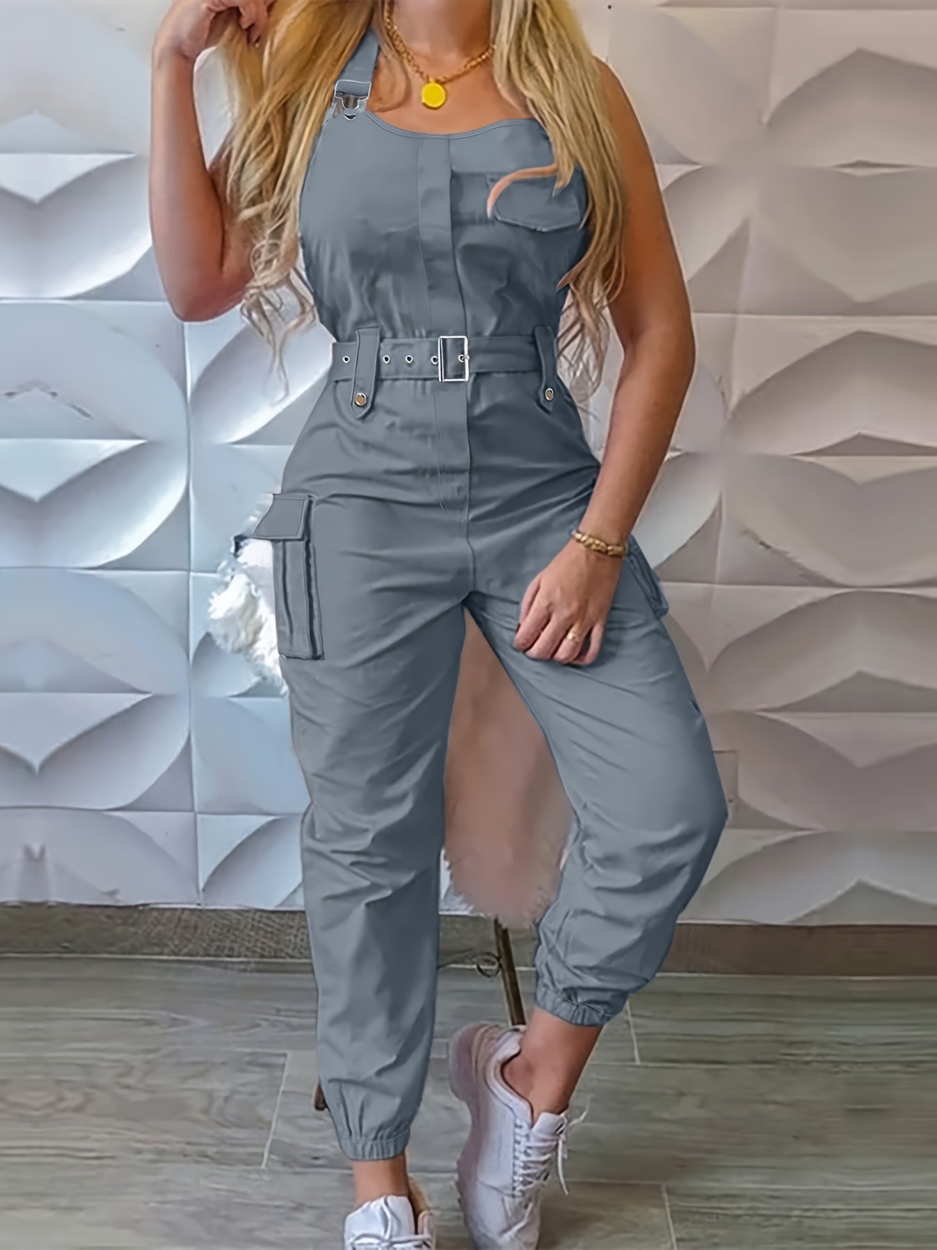 🛠️ Solid Flap Pocket Cargo Jumpsuit 🛠️