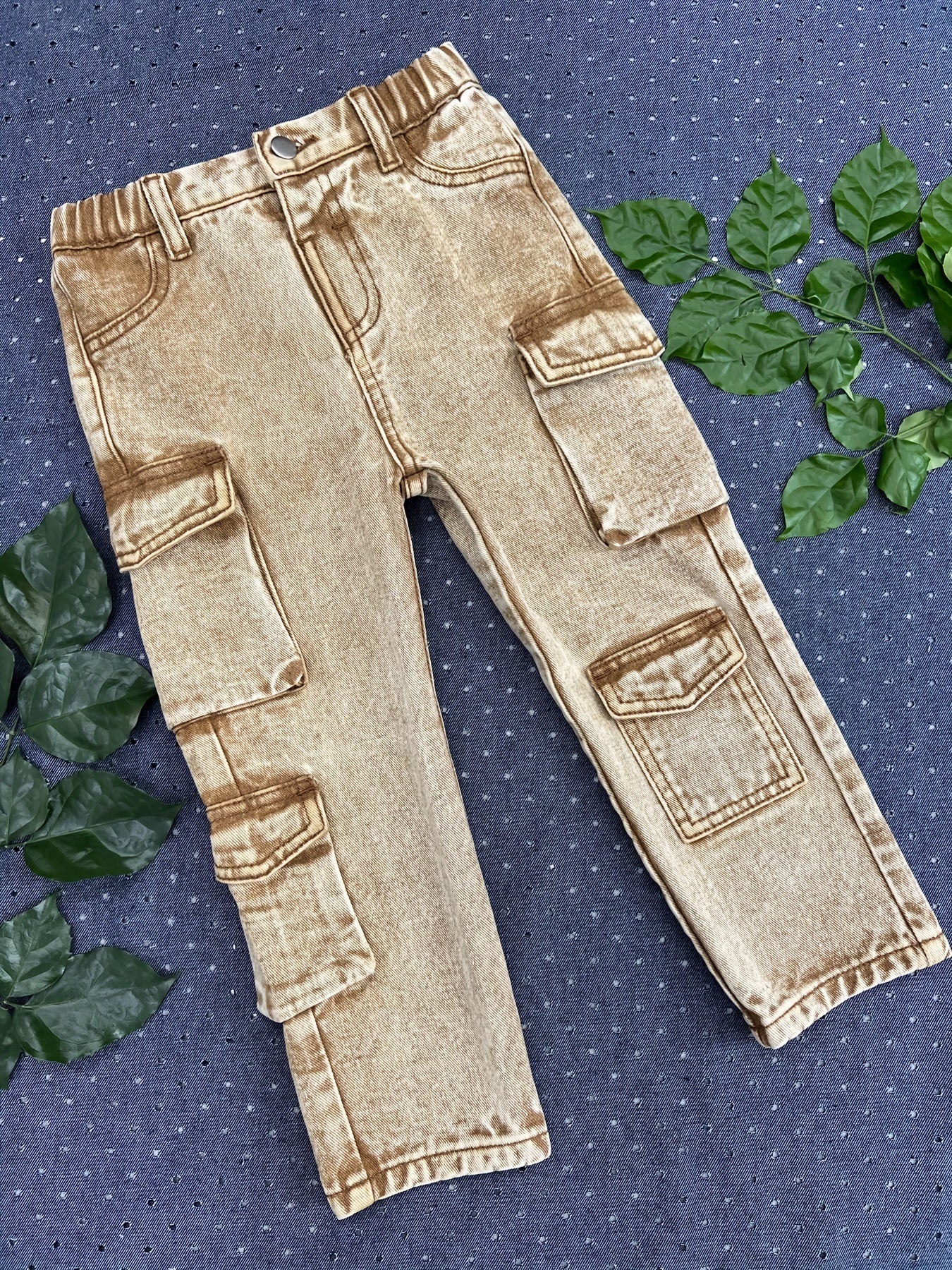 👖 Vintage Cargo Jeans for Little Girls