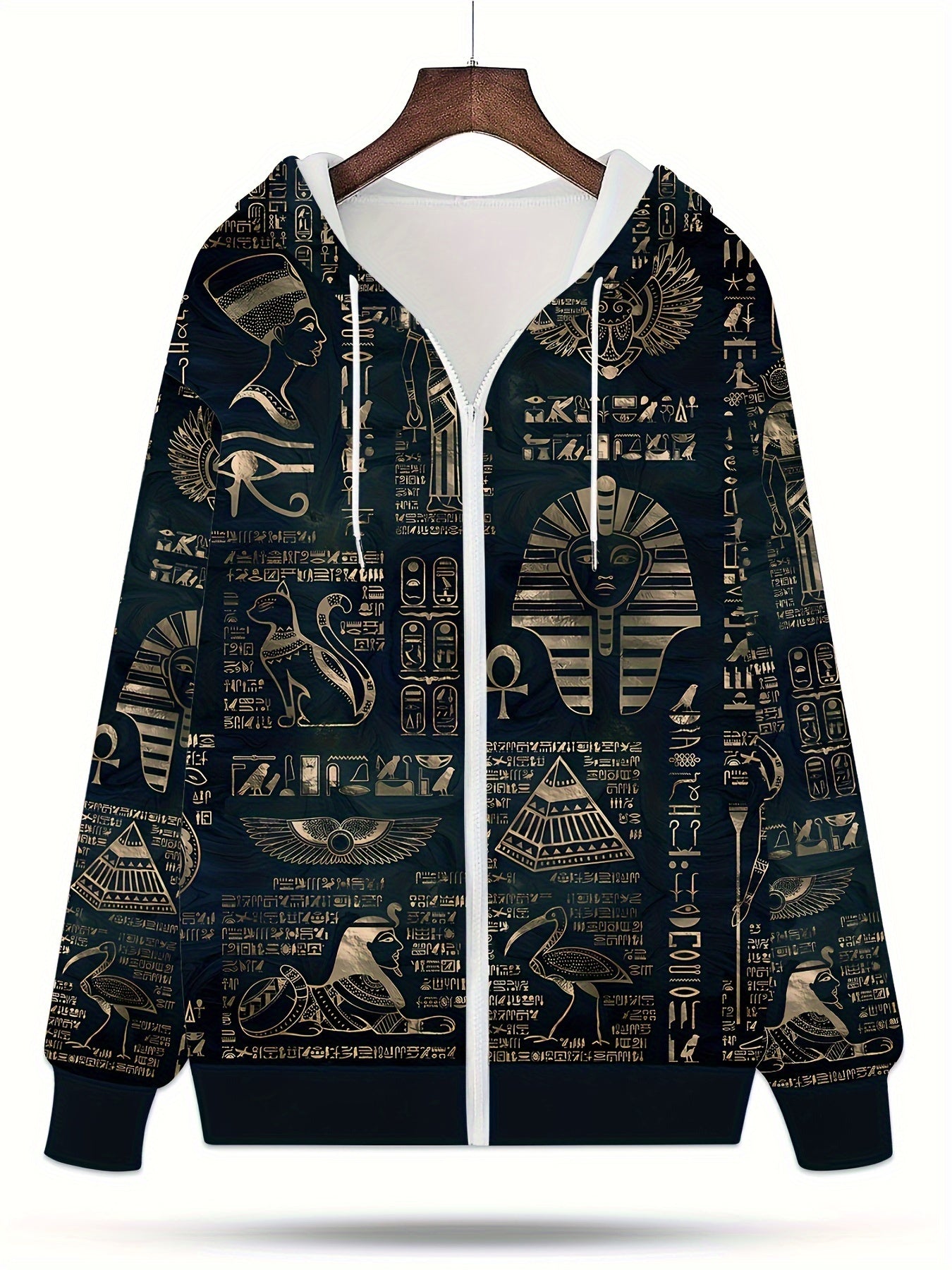 Men's Egyptian Pharaoh Hieroglyphs Hoodie 💪