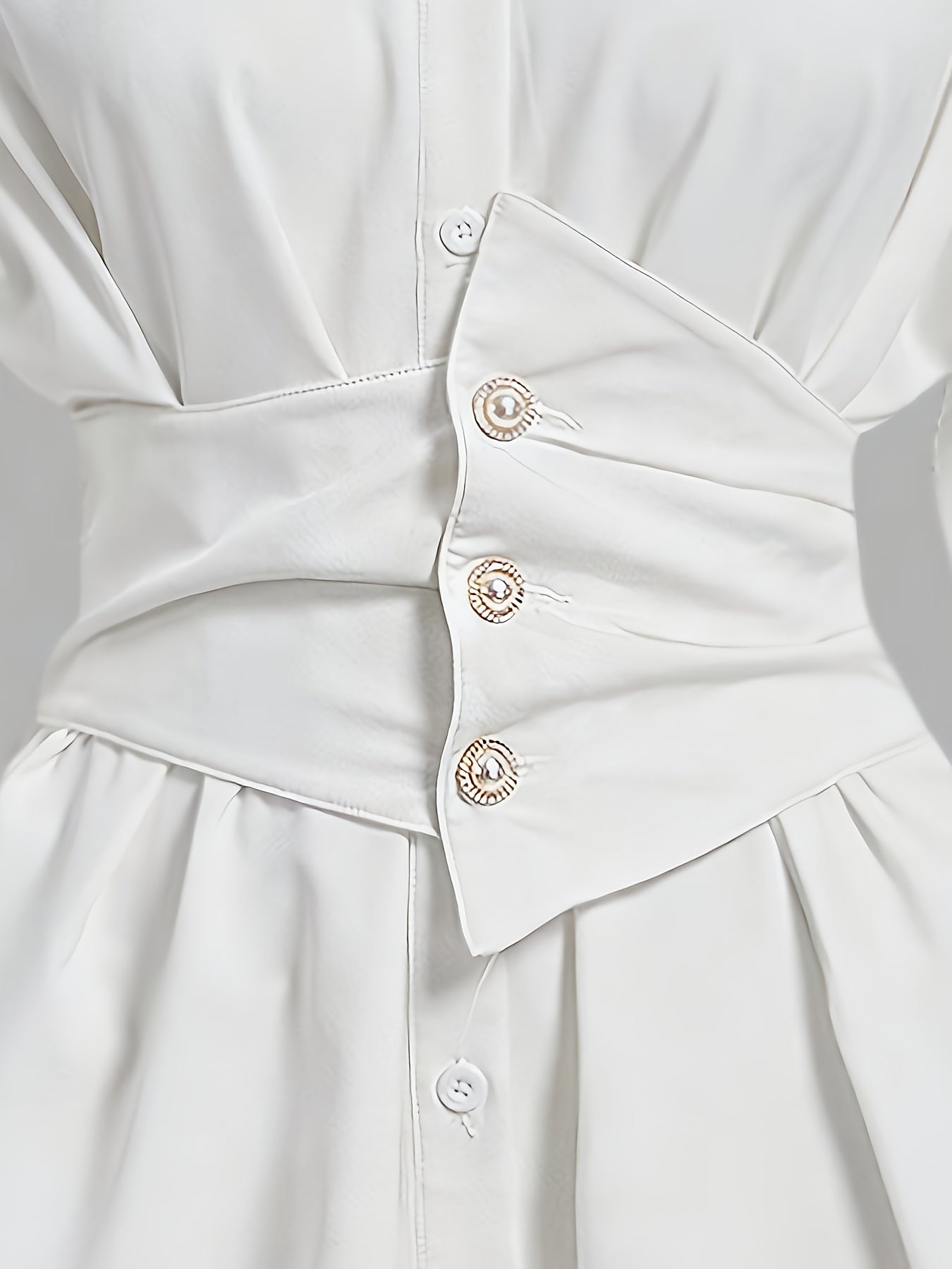 Button Front A-Line Shirt Dress