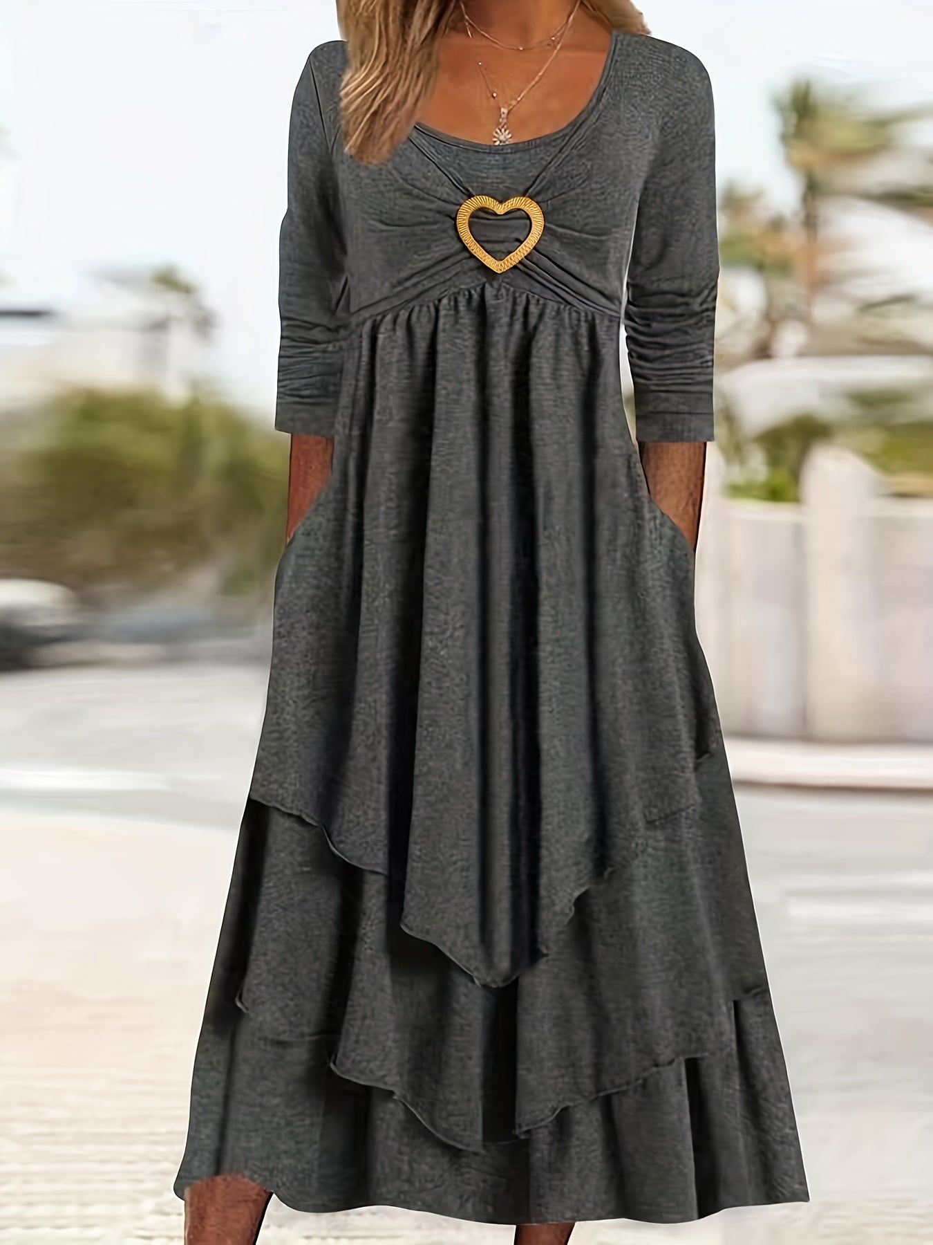 Heartfelt Elegance Layered Dress ❤️✨