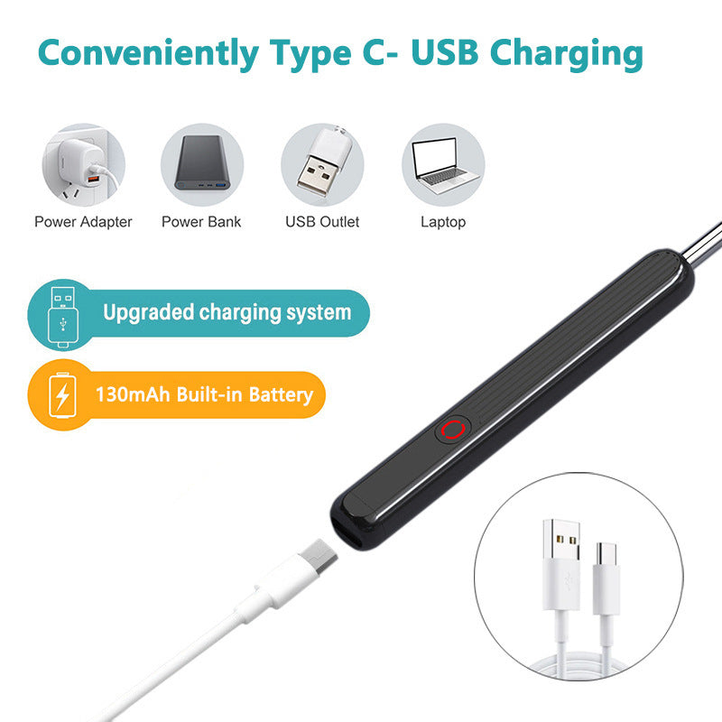 Clear Ear: Wireless Ear Endoscope with Camera and LED Light