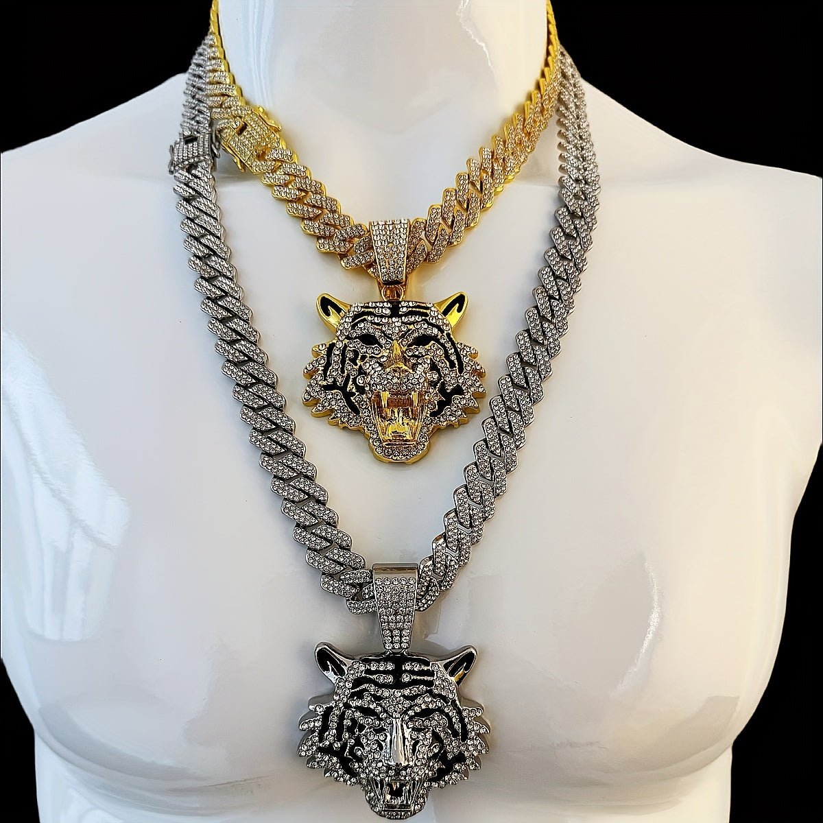 🐅 Roar Bold Tiger Head Pendant Necklace 💎