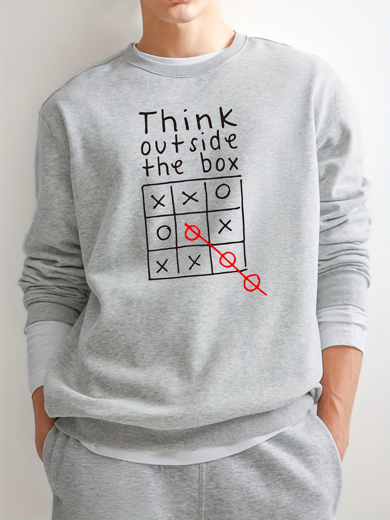 Geometric Think Crew Sweatshirt