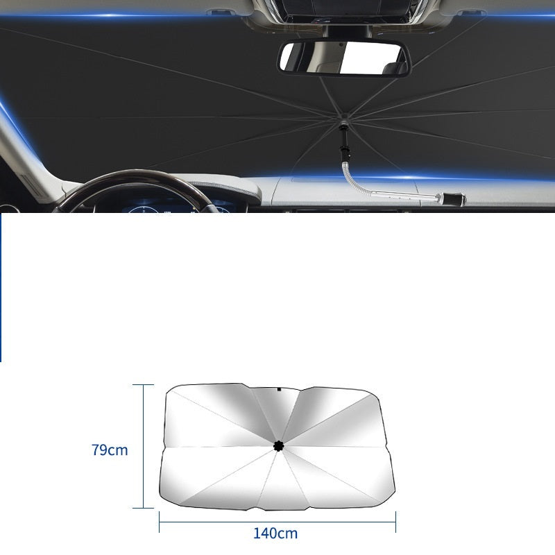 Sun Guard Foldable Car Windshield Sun Shade: UV Protection Umbrella