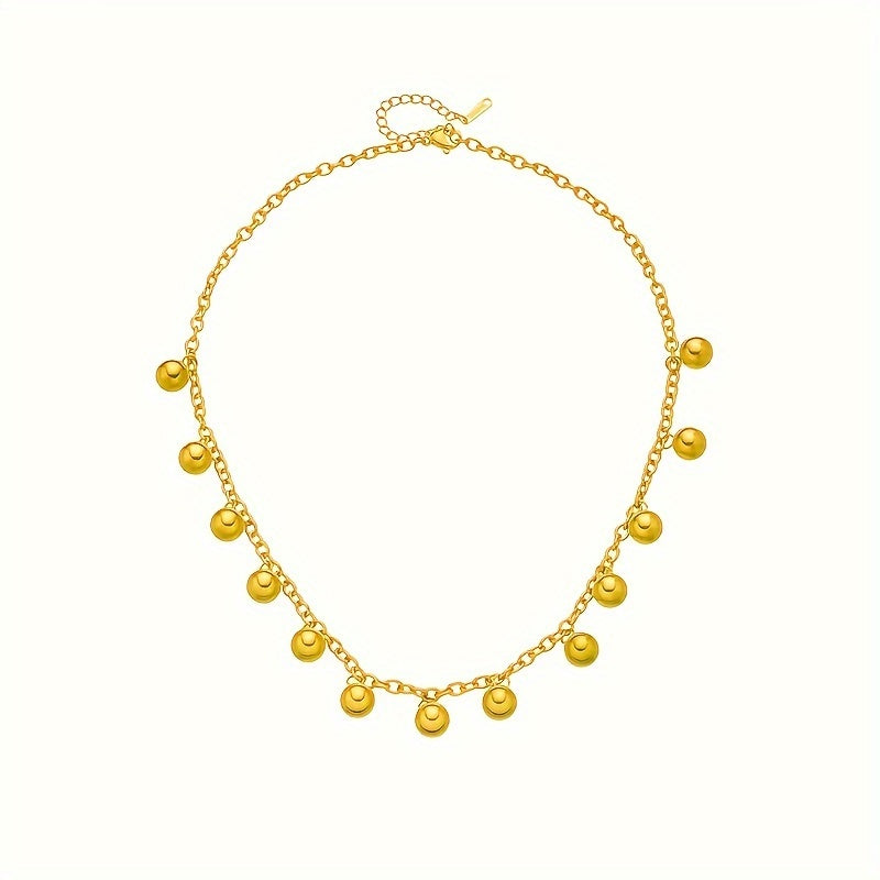 Elegant Vintage Golden Ball Pendant Necklace ✨