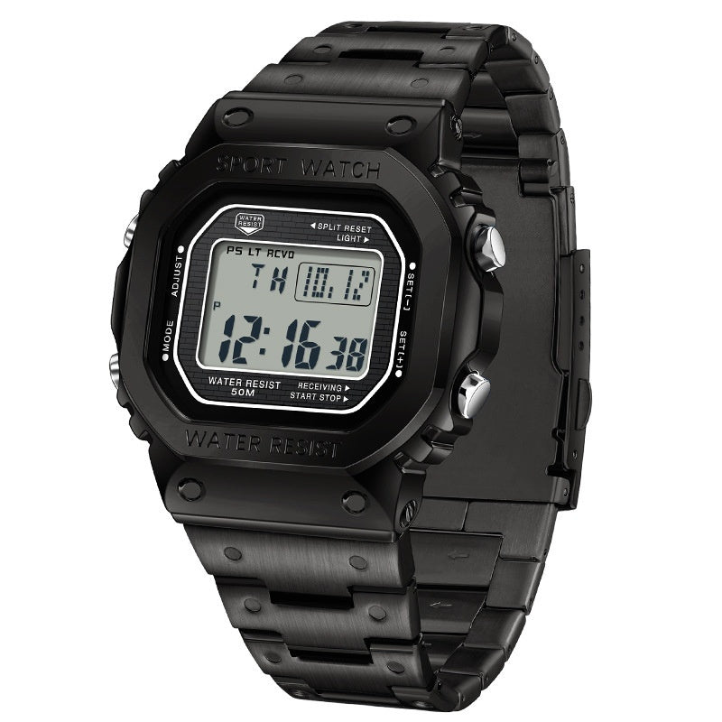 Alarm Clock Multifunctional Sport Watch Square Fashion Hand-lifting Light Waterproof