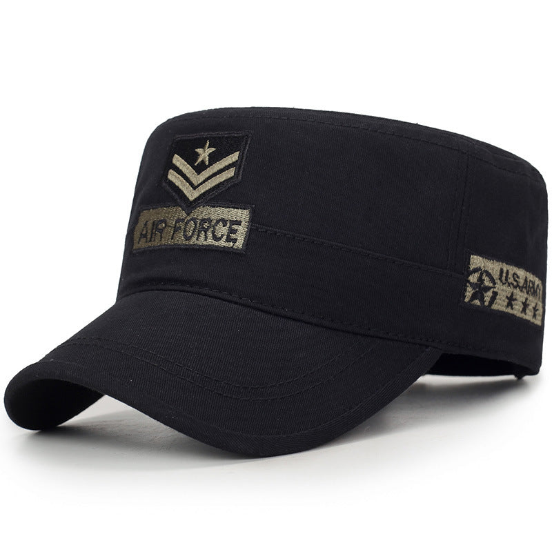 Urban Script Letter Embroidered Flat Cap