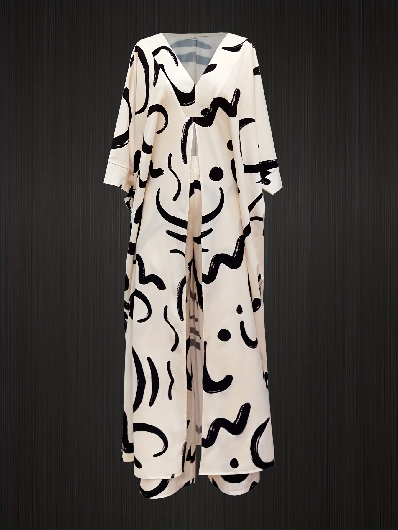 Abstract Print Matching Two-Piece Set