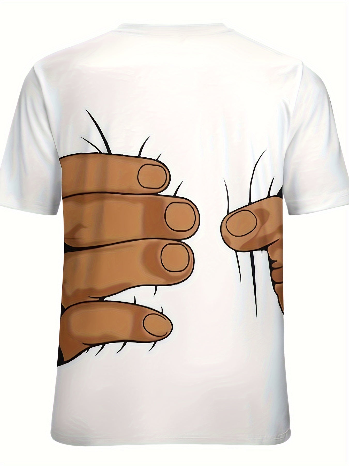 🖐️ Men's 3D Finger Grip Graphic Print T-Shirt 👕