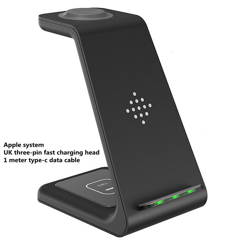 Quick Charge Trio: 3-in-1 Fast Charging Station with Wireless Charger Stand and Phone Holder