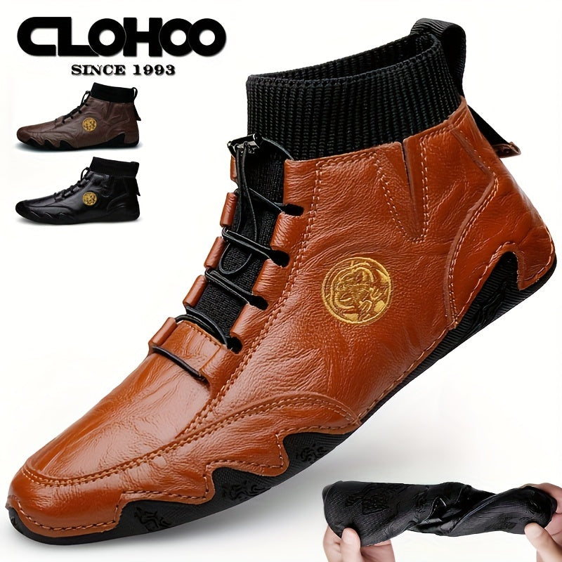 👢 CLOHOO Men's Fashion Handmade Casual Boots