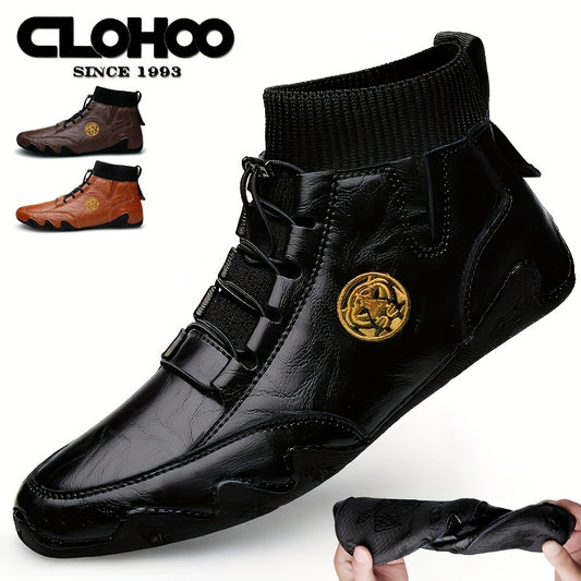 👢 CLOHOO Men's Fashion Handmade Casual Boots