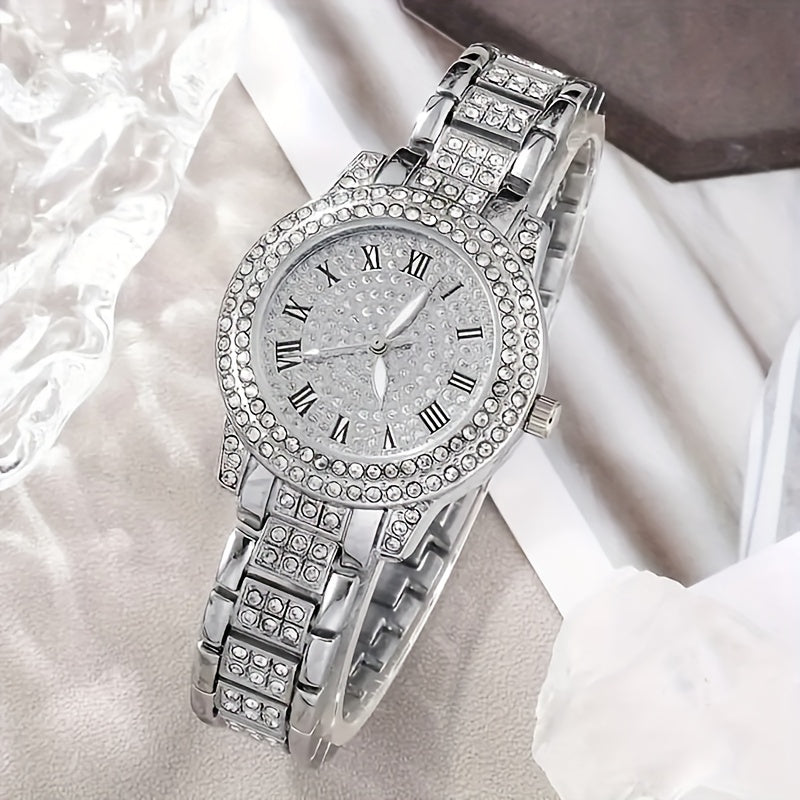 Rome Luxury 6-Piece Women's Watch and Jewelry Set 🌟🕰️