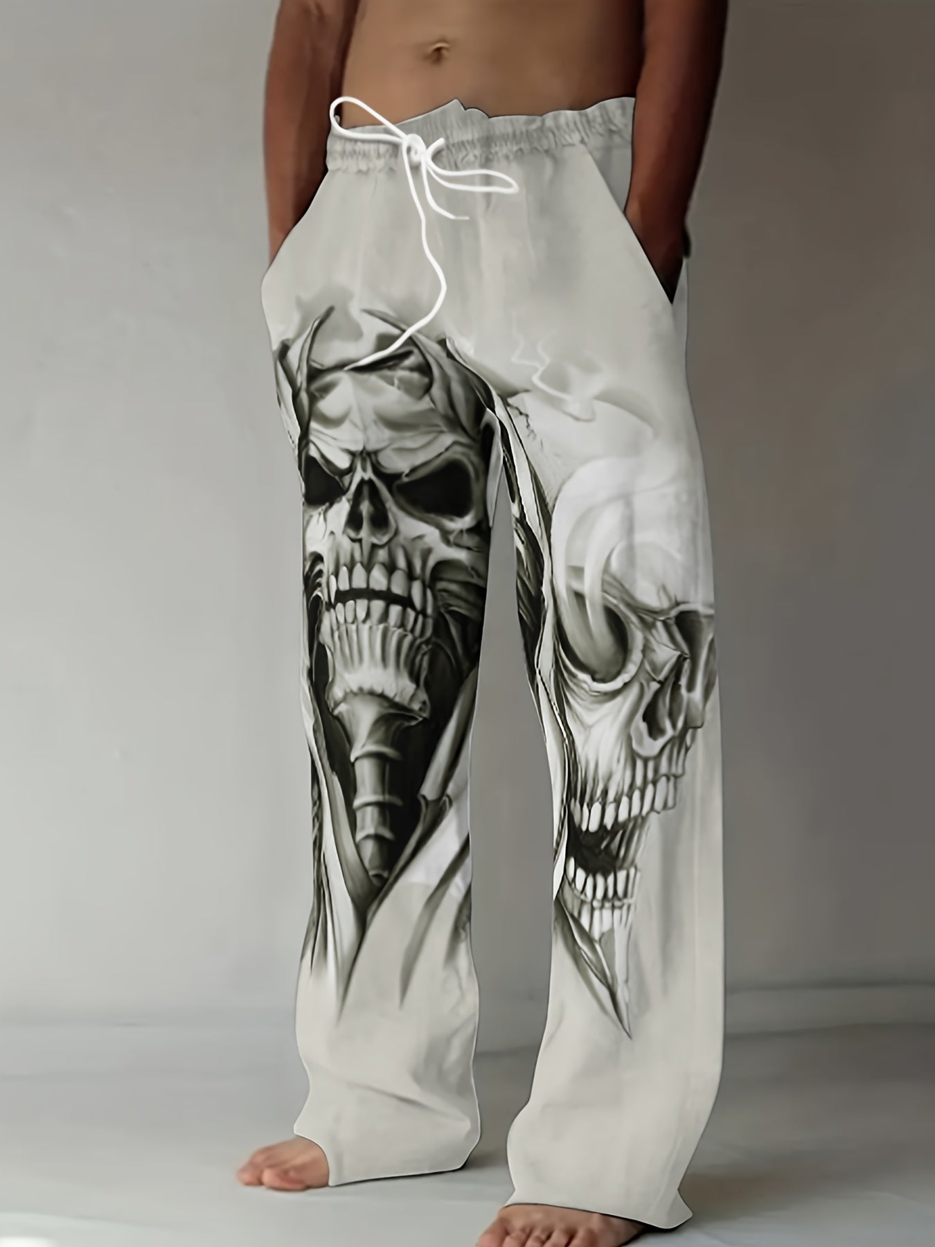 💀 Skull Flex Casual Drawstring Pants 🏋️‍♂️