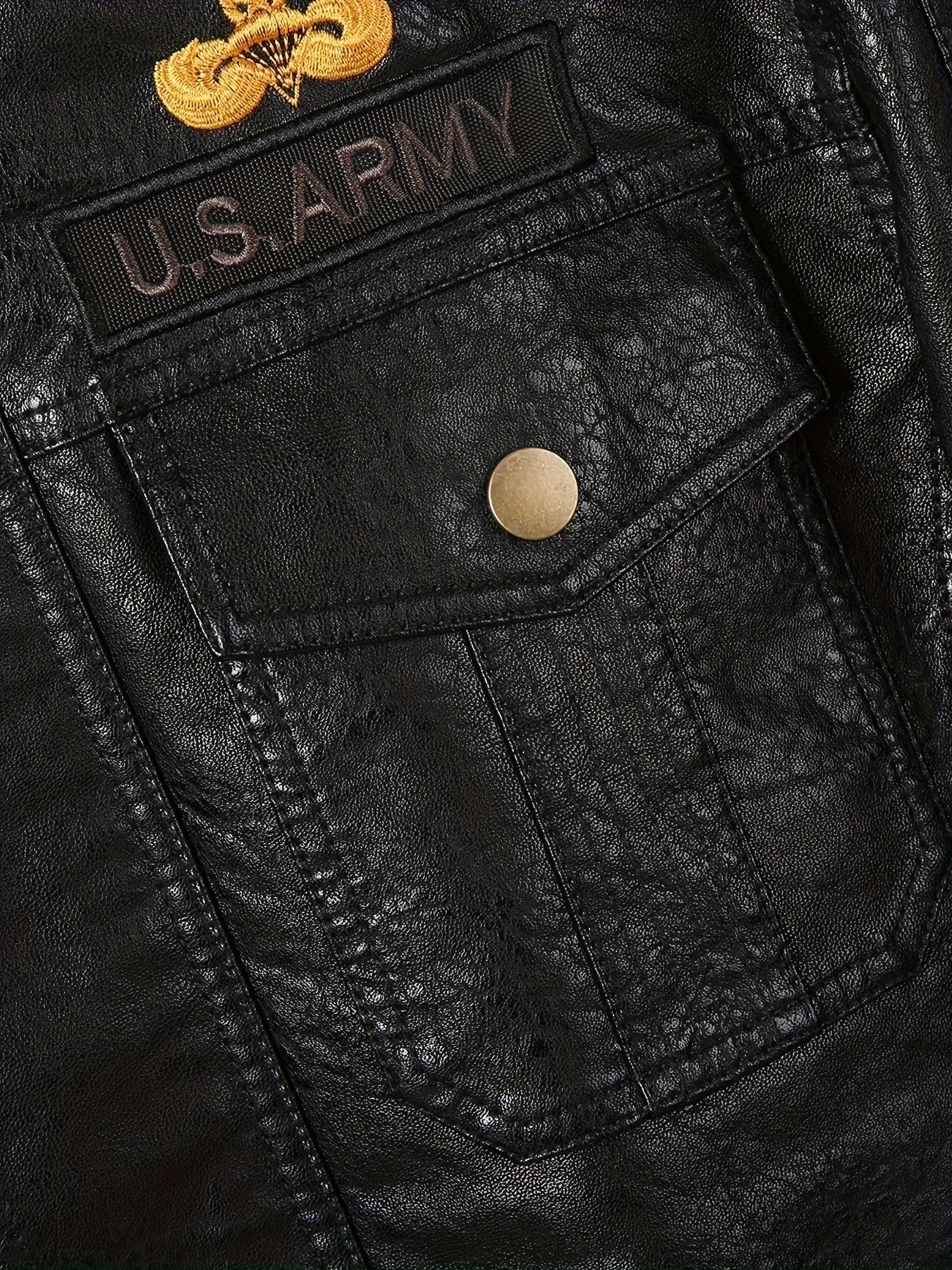 🧥 Men's Fashion PU Leather Jacket - Lightweight Spring/Autumn Outerwear with Air Force One Sleeve Patch 🚀