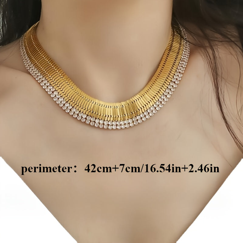 Exquisite Rhinestone Clavicle Necklace ✨