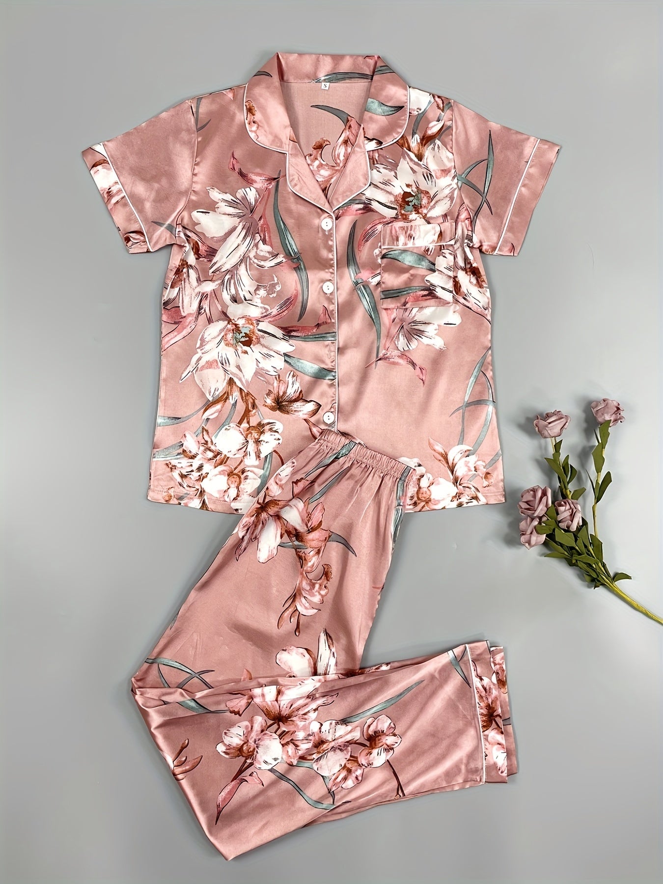 3 Sets Floral Print Pajama Set 🌸