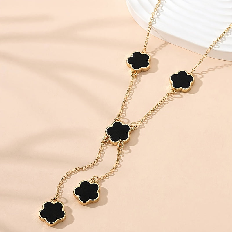 Chic Y Shape Lucky Flower Necklace 🌼