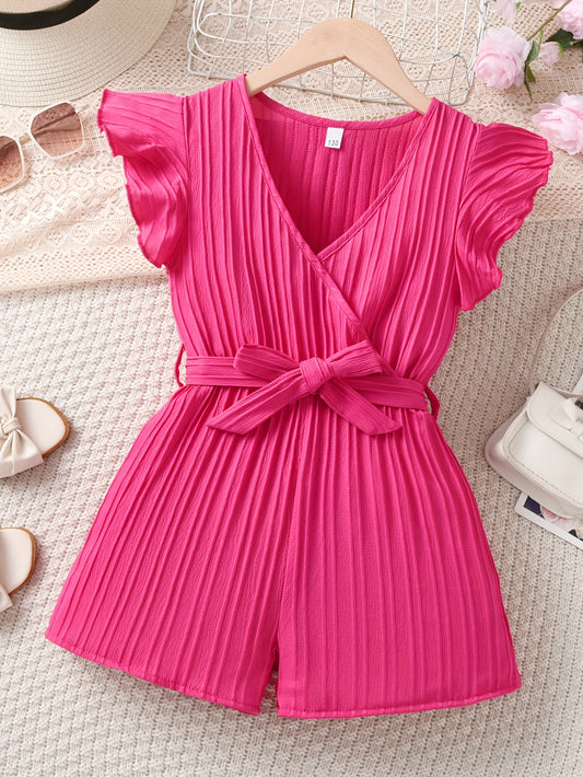 🌸 Girls' Stylish Flutter Sleeve Romper 🌸