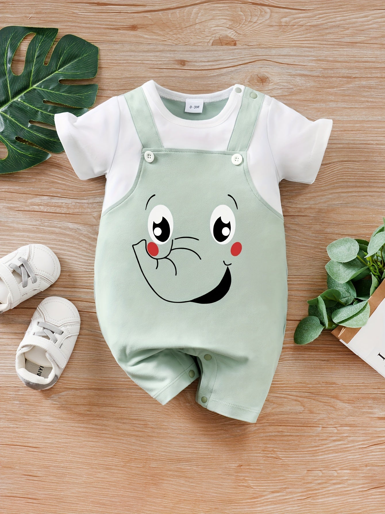 🍼 Adorable Elephant Summer Romper for Infants 🍼