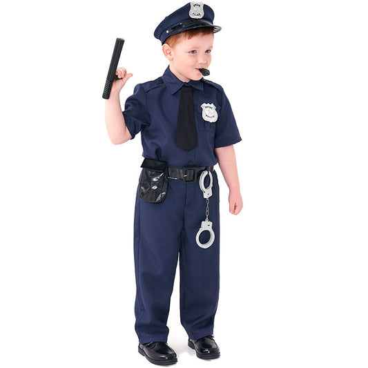 Halloween Boy Police Uniform Suit