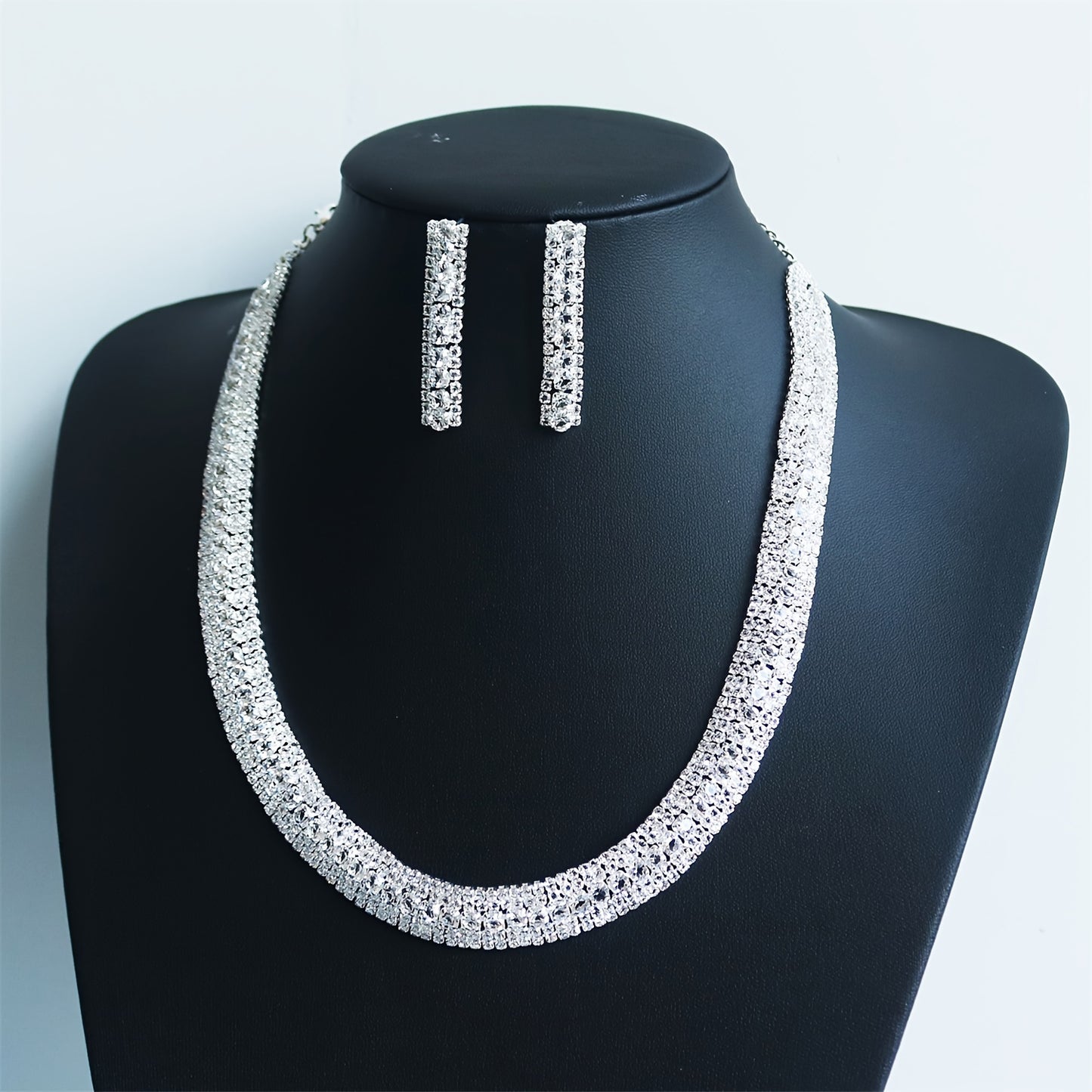 Elegant Rhinestone Crystal Jewelry Set – Sparkle Like a Star 💎✨