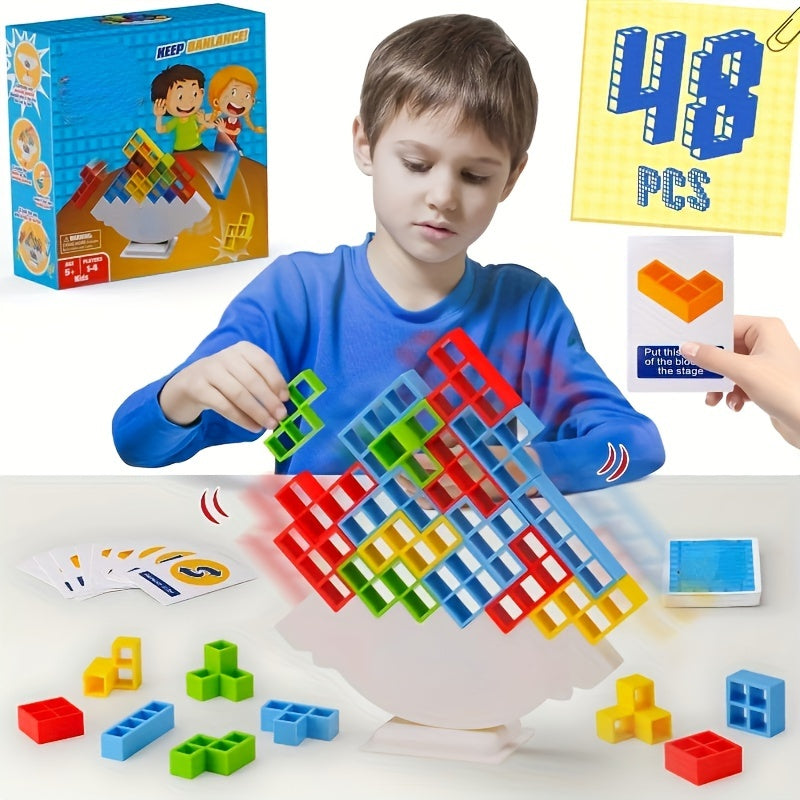 16/32/48pcs Fun Balance Stacking Building Blocks Board Game 🎲