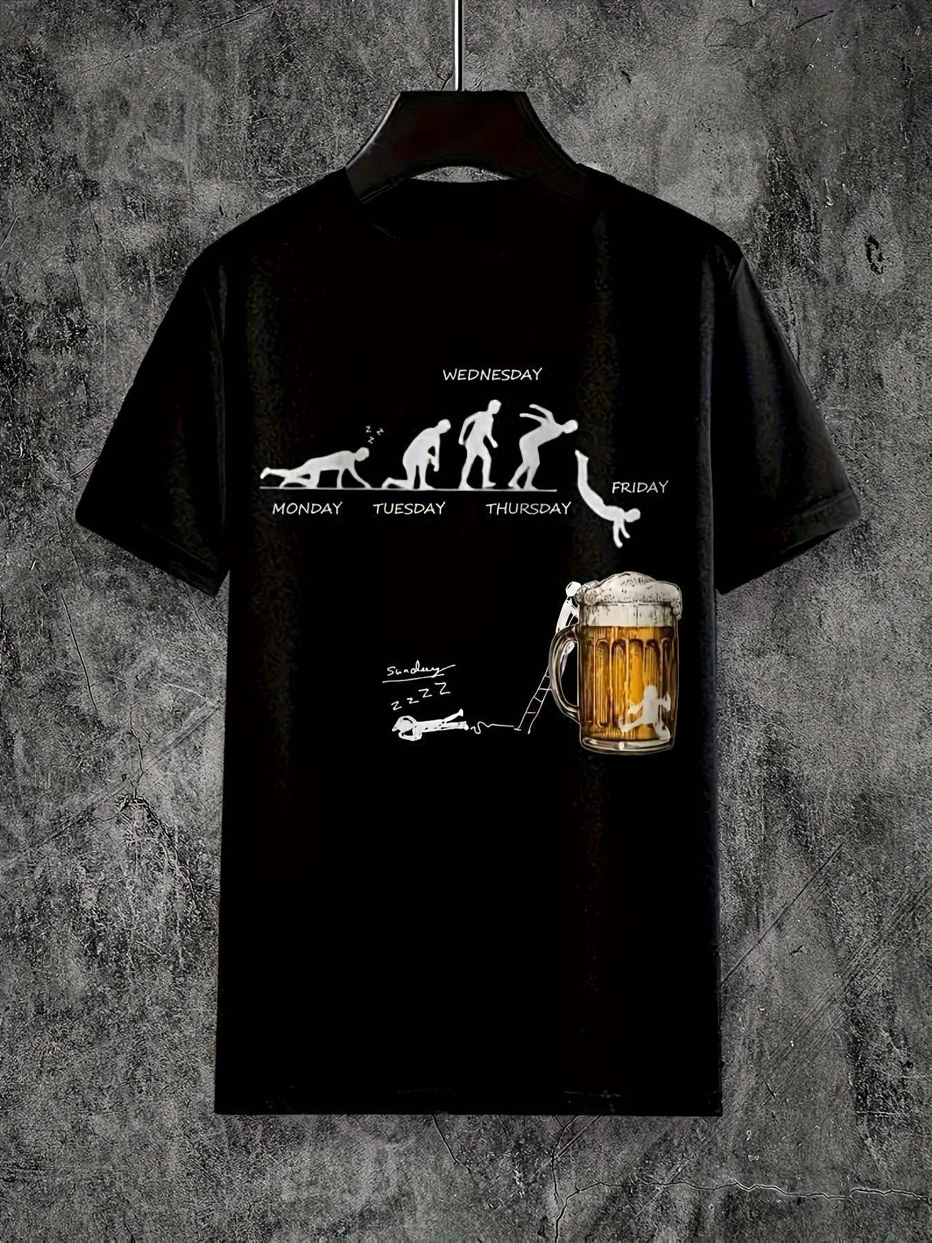 🍺 Men's 100% Cotton Beer Graphic Print T-shirt