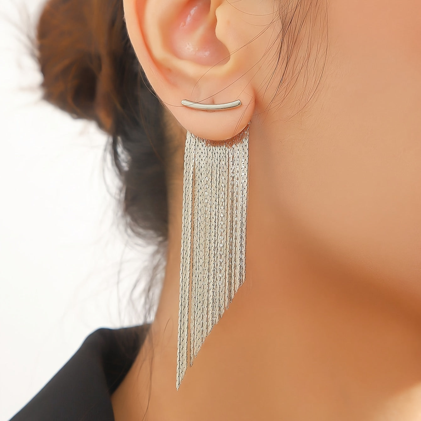 ✨ Golden Cascade Tassel Earrings – Chic Metal Collection 🌟