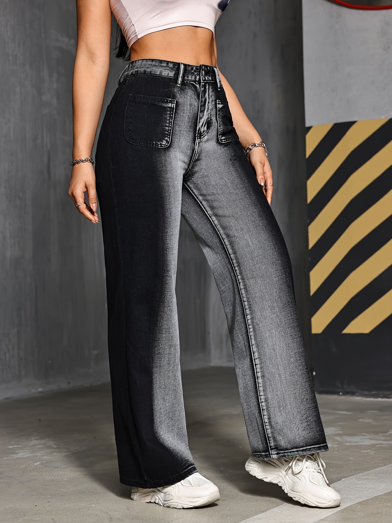 Monochrome Muse Wide-Leg Pants 🖤🤍