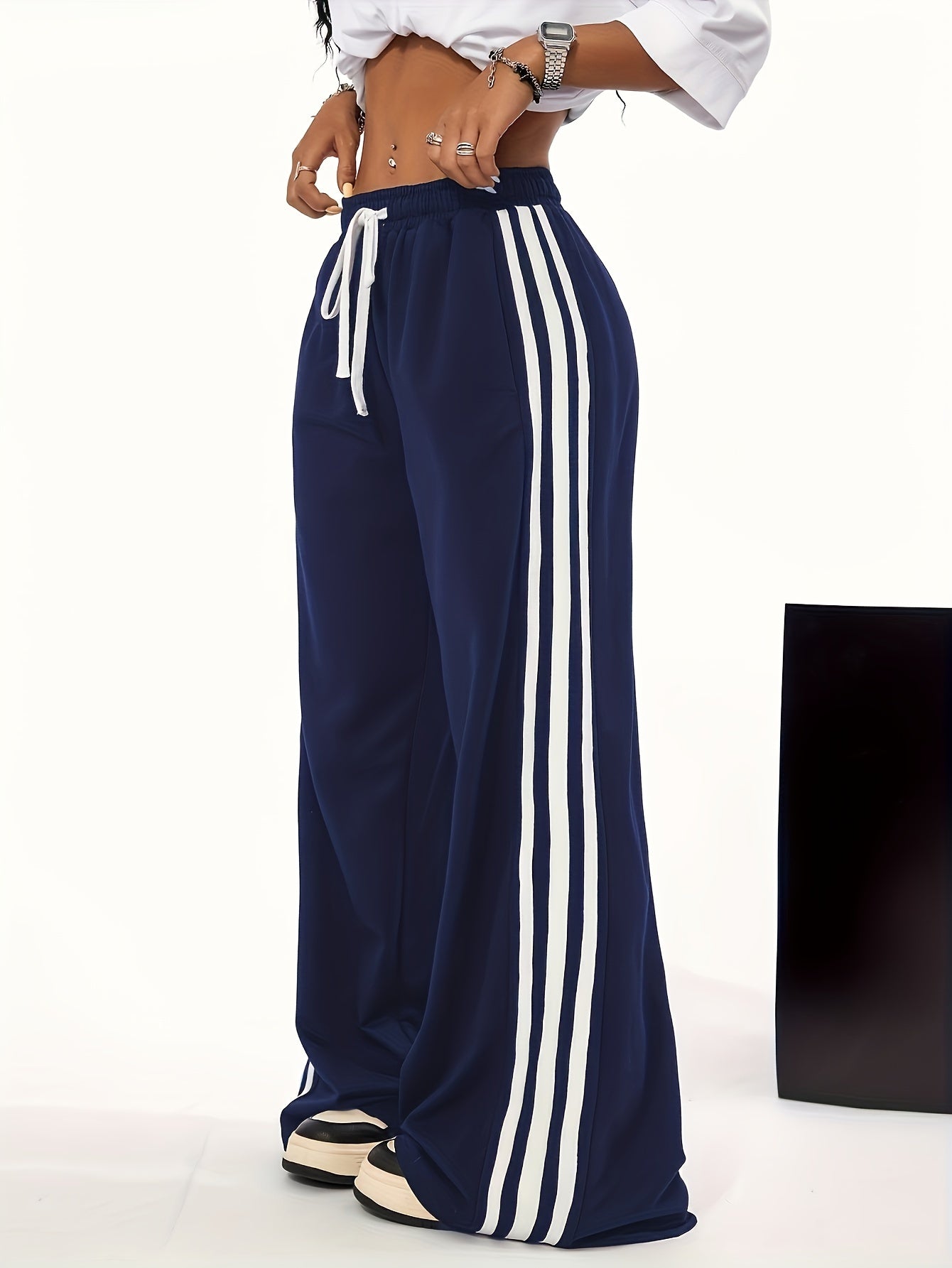 Wide Leg Striped Pants