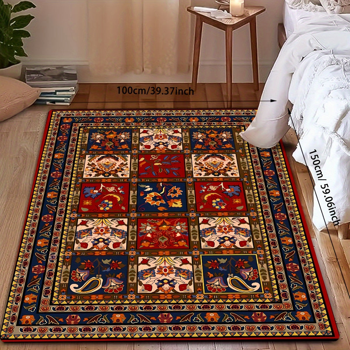 🌿 Vintage Bohemian Style Area Rug: Non-Slip Soft Floor Mat 🌟