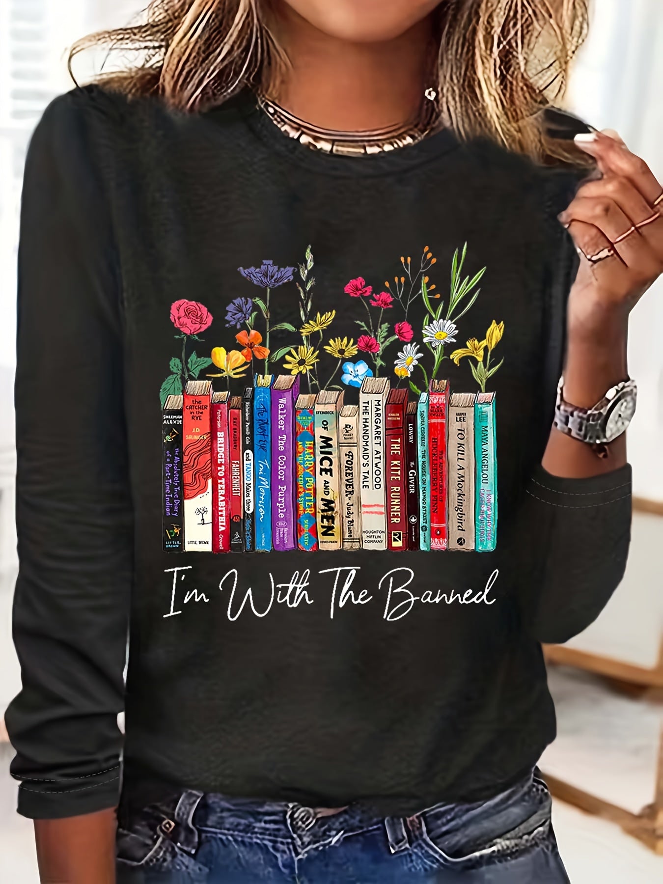 Literary Blooms Tee 📚🌸