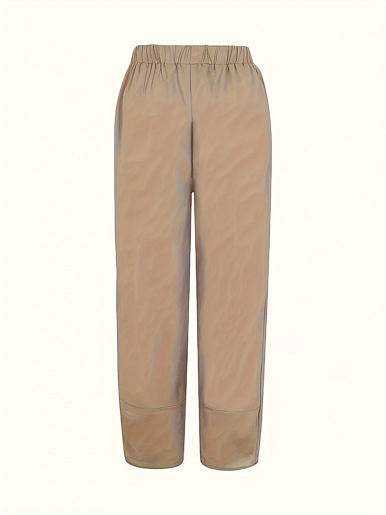 Bird Print Elastic Waist Pants