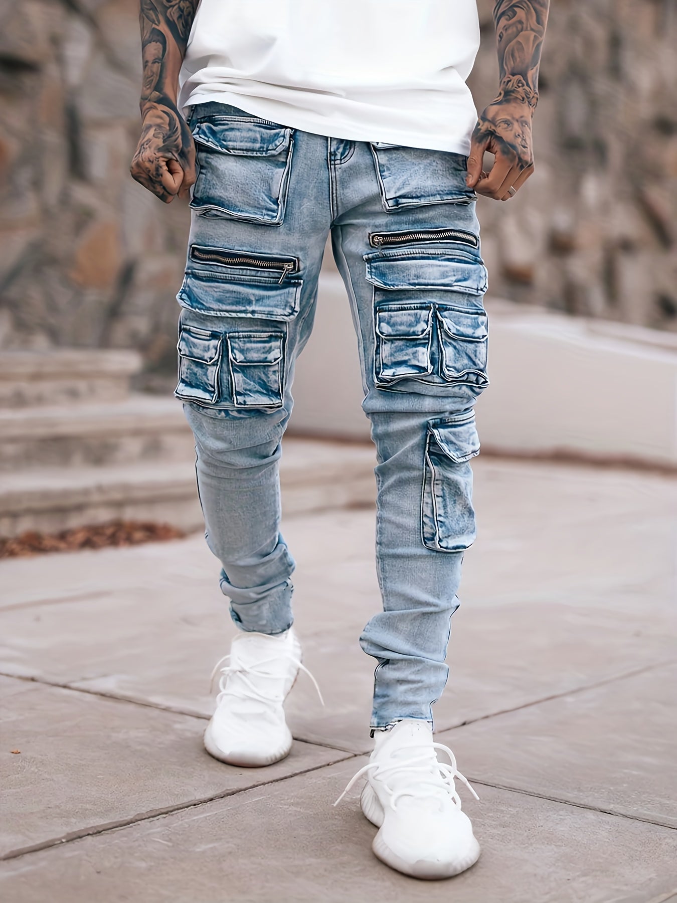 Urban Flex Skinny Harem Biker Jeans