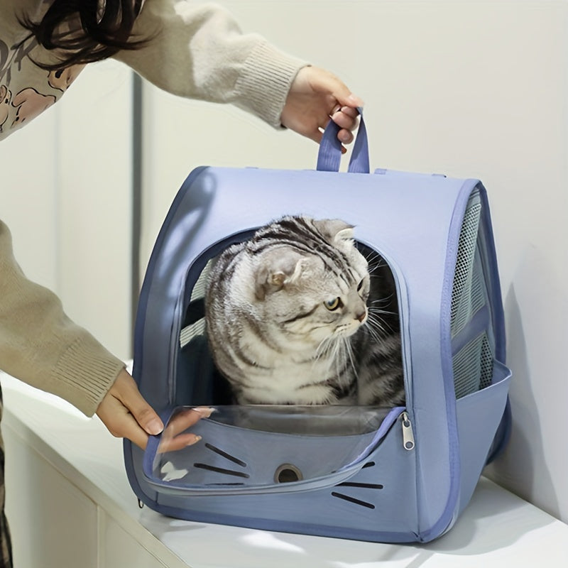 🌟 Clear Voyage Pet Backpack: Transparent Travel Carrier 🐾