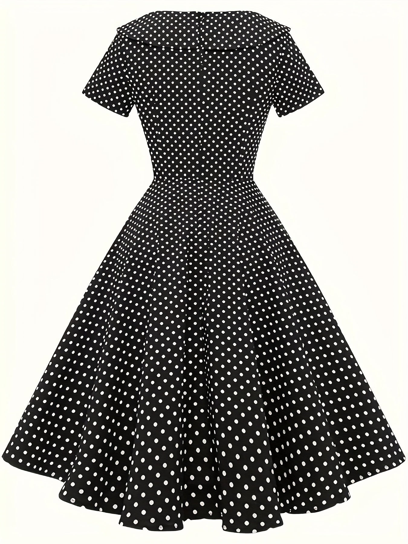 🎀 Polka Dot Elegance A-Line Dress