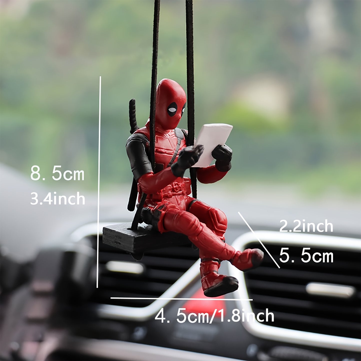 🦸‍♂️ "Deadpool Vibes" Acrylic Car Mirror Hanging Decoration 🎉