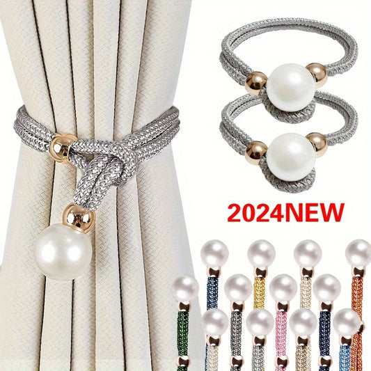 Pearl Elegance French Curtain Tiebacks 🌟💎