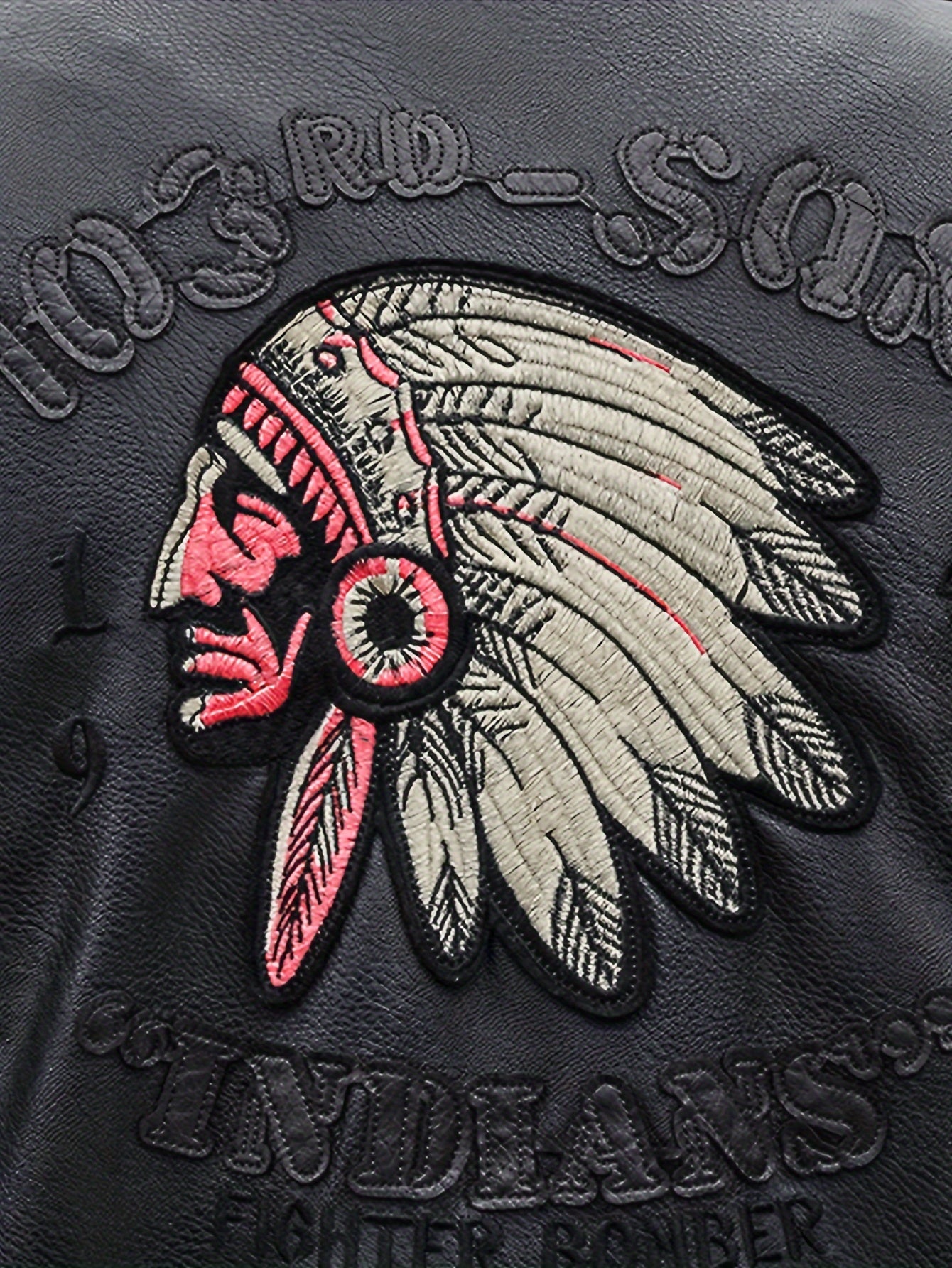 🌟 Men's Native Portrait Graphic PU Leather Jacket 🌟