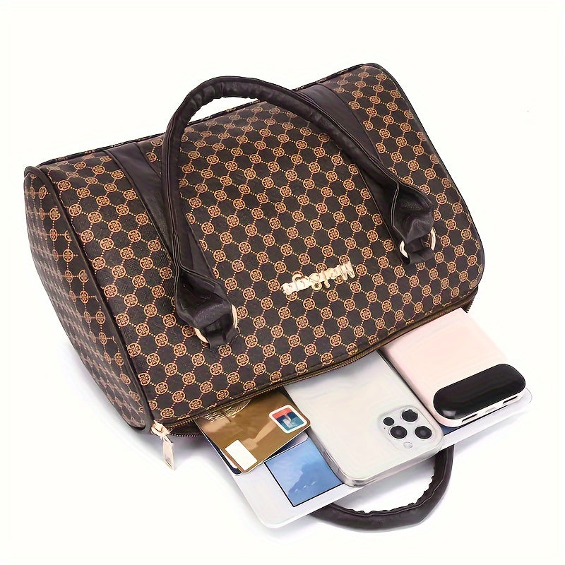 👜 6pcs/set Classic Plaid Pattern Hand Bag Set