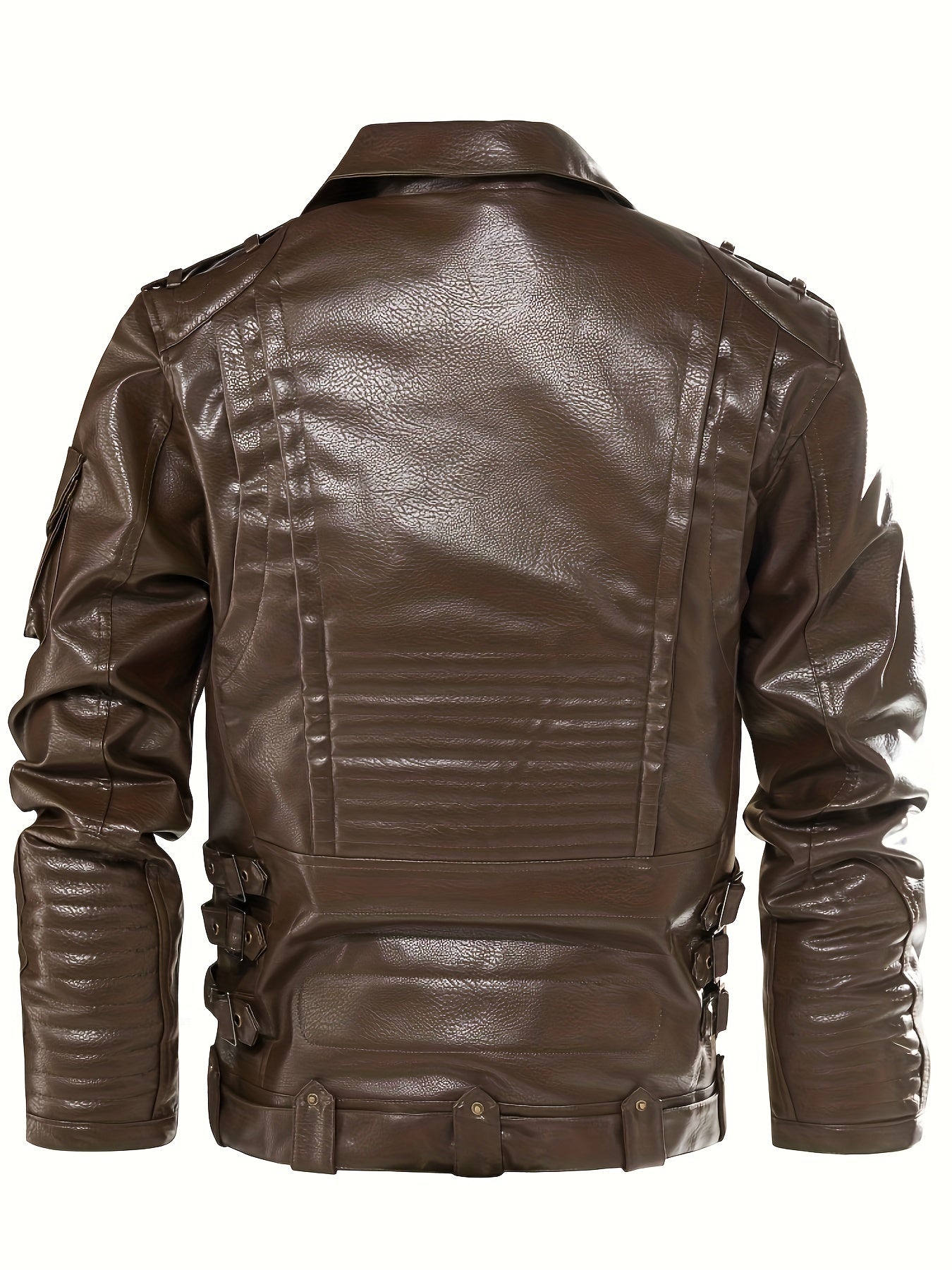 Men's Multi-Pocket PU Leather Jacket 🧥🖤